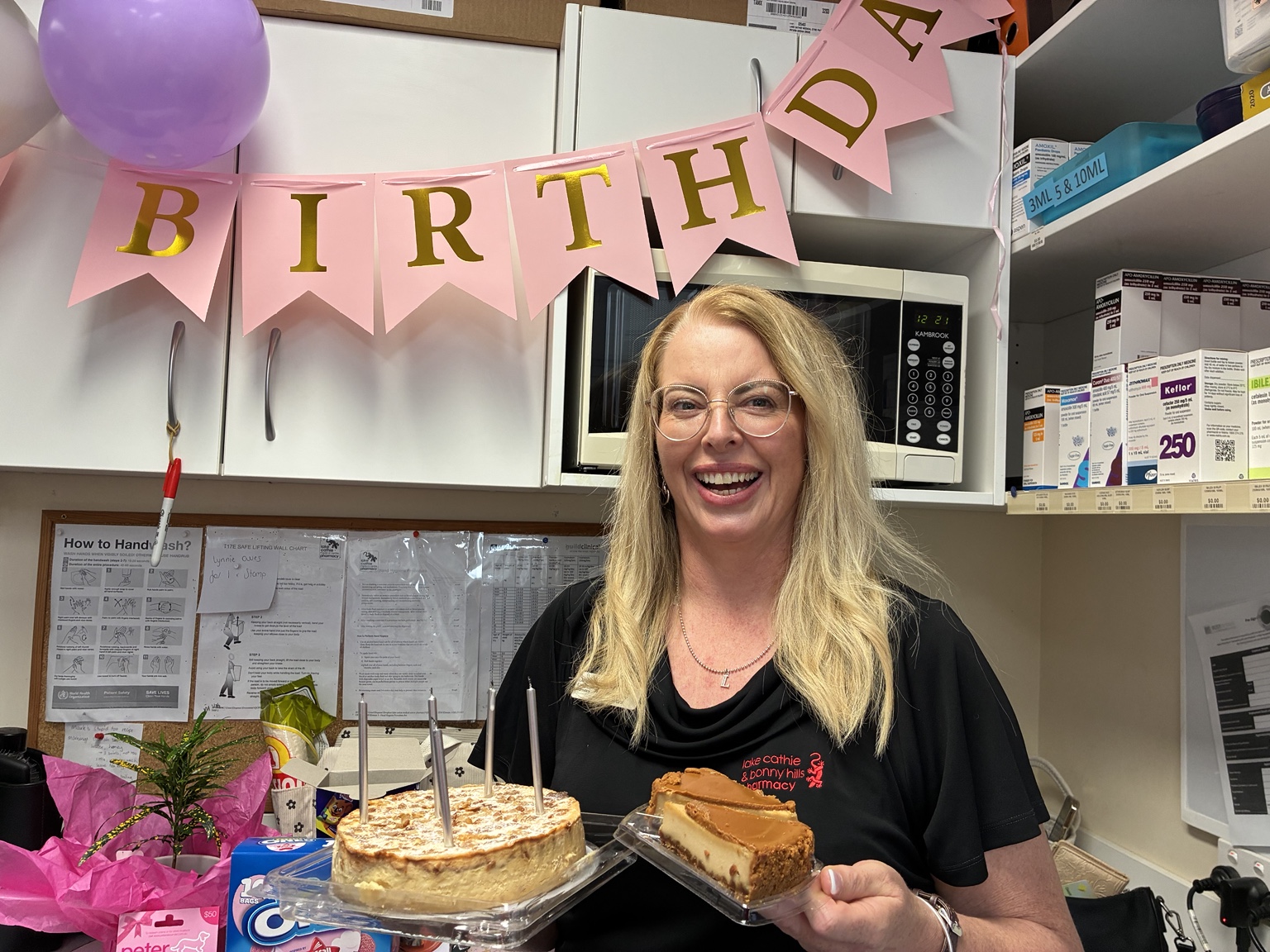 Birthday cakes at the pharmacy